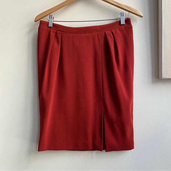 EUC Sita Murt Pleated Midi Skirt Burnt Sienna Size S - Picture 1 of 8